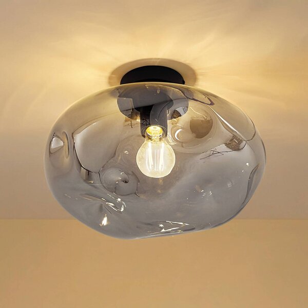 Lampa sufitowa Lelia Lindby, możliwość ściemniania, aluminiowy / szary / cynkowy, salon / jadalnia, metal, design