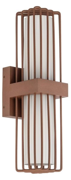Kinkiet zewnętrzny Chandan Lucande, możliwość ściemniania, brązowy / rdzawy, aluminium, nowoczesny