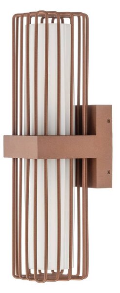 Kinkiet zewnętrzny Chandan Lucande, możliwość ściemniania, brązowy / rdzawy, aluminium, nowoczesny