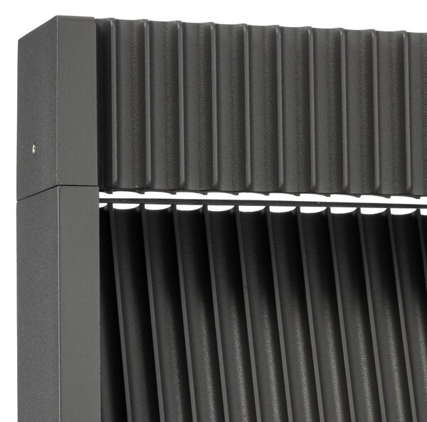 Kinkiet zewnętrzny LED Tavion Lucande, czarny, aluminium, nowoczesny