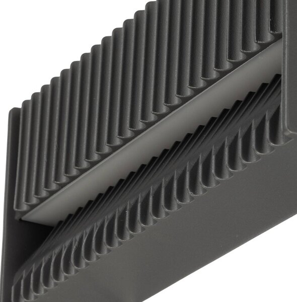Kinkiet zewnętrzny LED Tavion Lucande, czarny, aluminium, nowoczesny