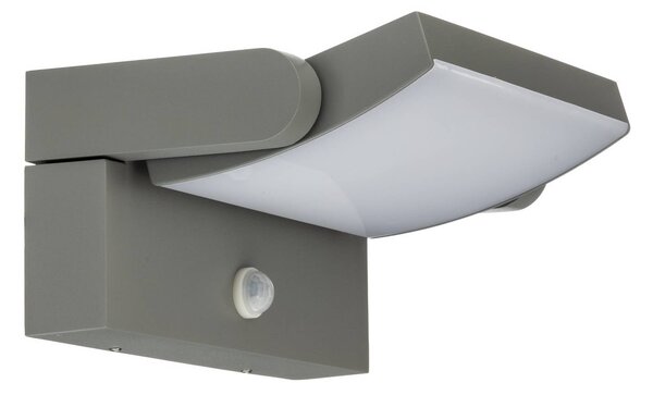 Lampa zewnętrzna z czujnikiem ruchu Sherin Lindby, aluminiowy / szary / cynkowy, aluminium, nowoczesny
