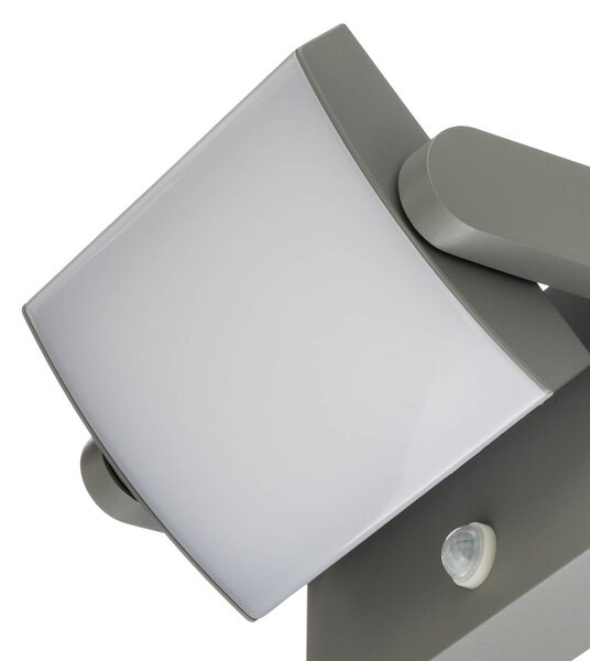 Lampa zewnętrzna z czujnikiem ruchu Sherin Lindby, aluminiowy / szary / cynkowy, aluminium, nowoczesny
