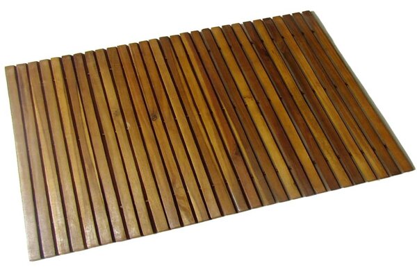 Mata prysznicowa z drewna akacjowego, 80 x 50 cm