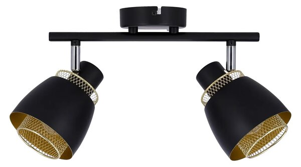 Czarna podwójna lampa sufitowa w stylu loft - 3X D186 R9-G49