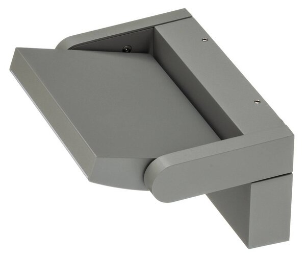 Kinkiet zewnętrzny LED Sherin Lindby, aluminiowy / szary / cynkowy, aluminium, nowoczesny