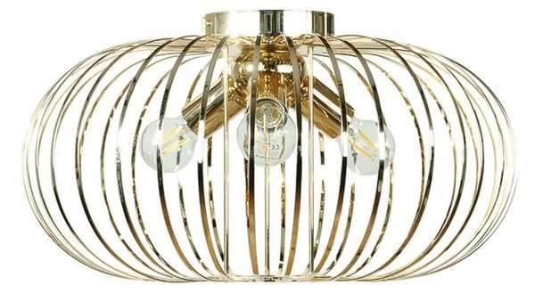 Lampa sufitowa Globe Domiluce, możliwość ściemniania, mosiężny / złoty, salon / jadalnia, metal