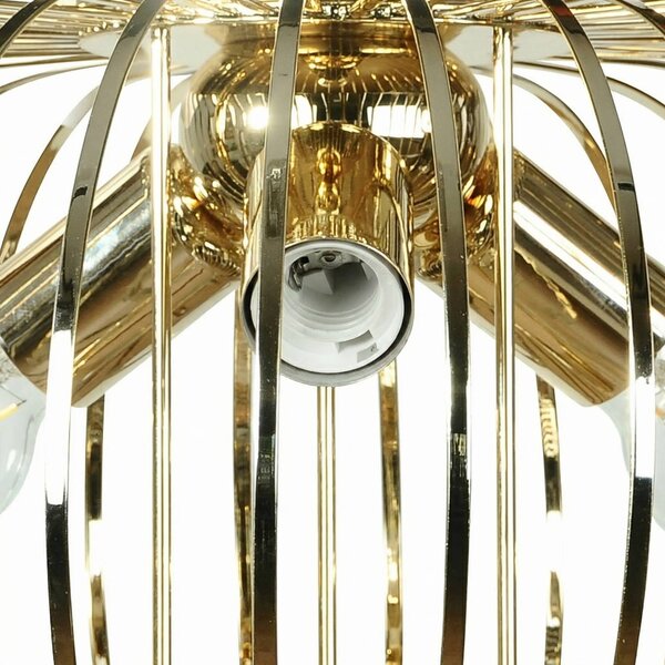 Lampa sufitowa Globe Domiluce, możliwość ściemniania, mosiężny / złoty, salon / jadalnia, metal