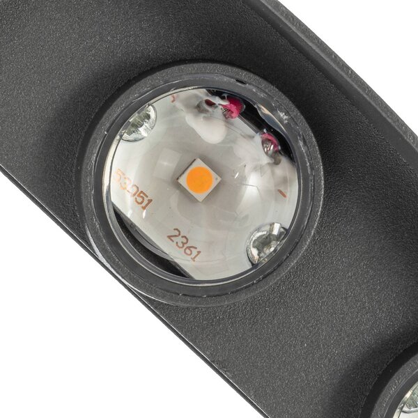 Lindby Kinkiet zewnętrzny LED Ithan, czarny, aluminium, nowoczesny
