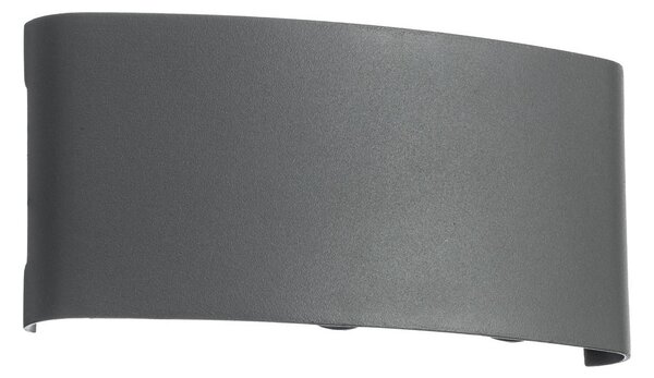 Lindby Kinkiet zewnętrzny LED Ithan, czarny, aluminium, nowoczesny
