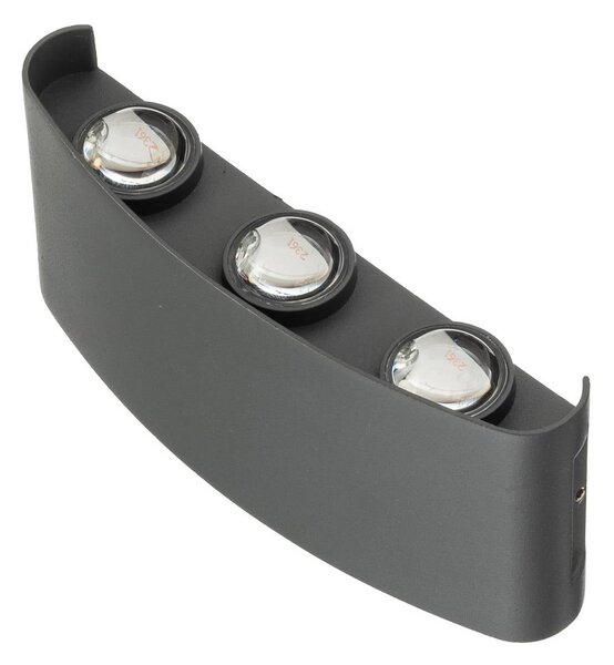 Lindby Kinkiet zewnętrzny LED Ithan, czarny, aluminium, nowoczesny
