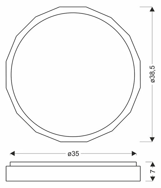 Okrągła nowoczesna lampa sufitowa LED - D190-Zeldix