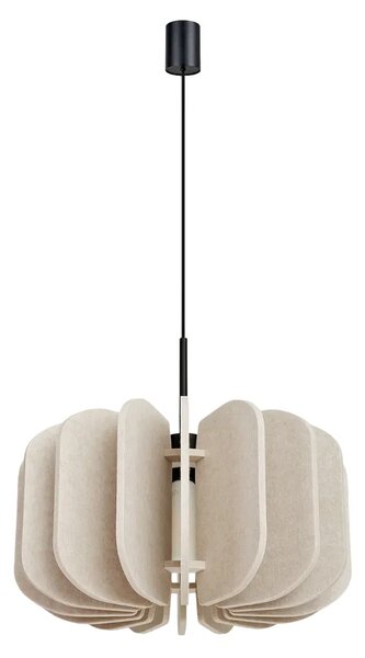 Beżowa lampa wisząca z filcu K4-M86