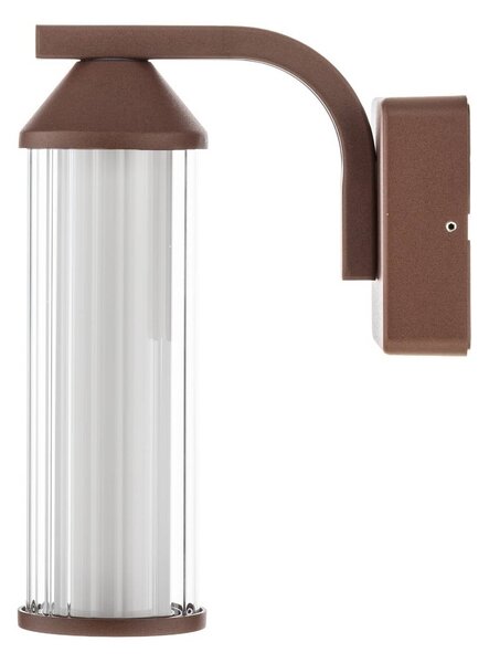 Kinkiet zewnętrzny LED Neravio Lindby, brązowy / rdzawy, aluminium, nowoczesny
