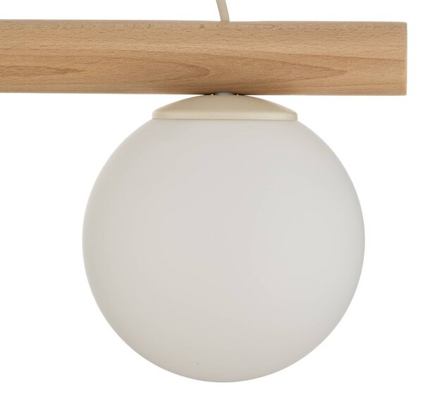 Lampa wisząca Woodstock HELAM, możliwość ściemniania, jasne drewno, salon / jadalnia, drewno, dworkowy / rustykalny