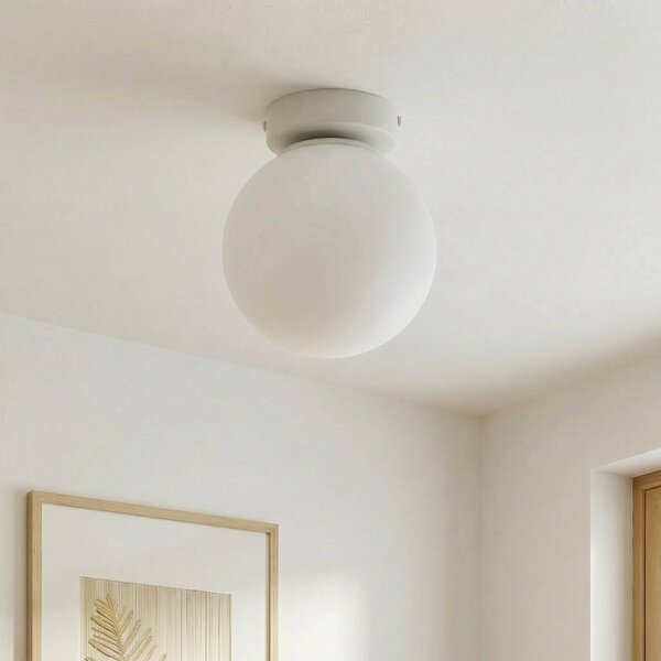 Lampa sufitowa Moonlight HELAM, możliwość ściemniania, biały / opal, salon / jadalnia, szkło, nowoczesny