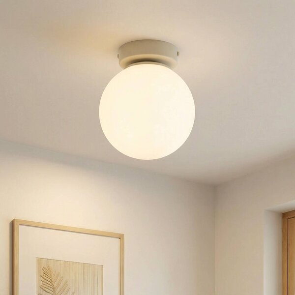 Lampa sufitowa Moonlight HELAM, możliwość ściemniania, biały / opal, salon / jadalnia, szkło, nowoczesny