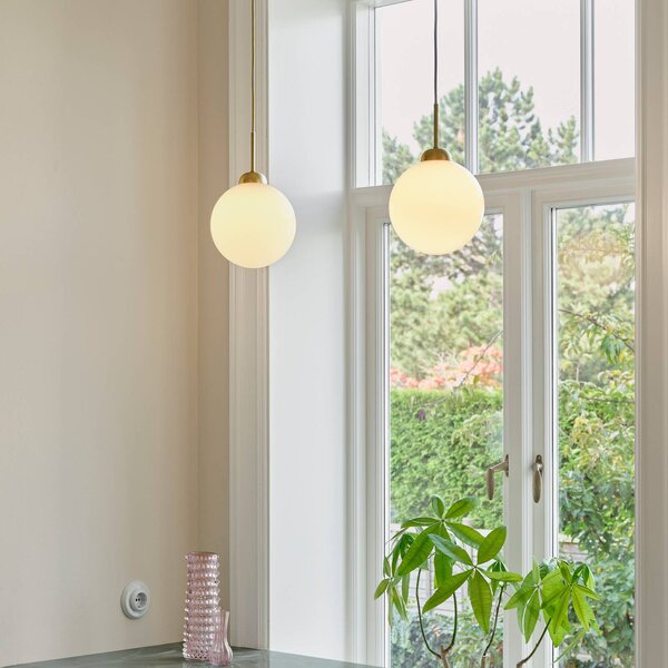 Nuura Aps Lampa wisząca designerska Apiales, możliwość ściemniania, mosiężny / złoty, salon / jadalnia, szkło, design