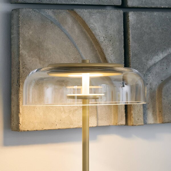 Nuura Lampa stołowa LED Blossi, możliwość ściemniania, mosiężny / złoty, salon / jadalnia, metal, skandynawski