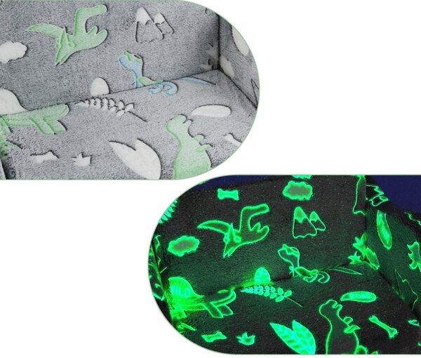 Rozkładana sofa dziecięca z kocem fluorescencyjna