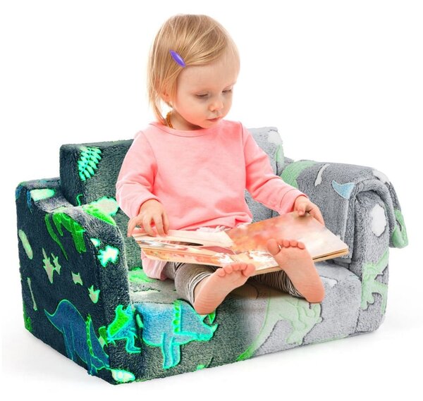 Rozkładana sofa dziecięca z kocem fluorescencyjna