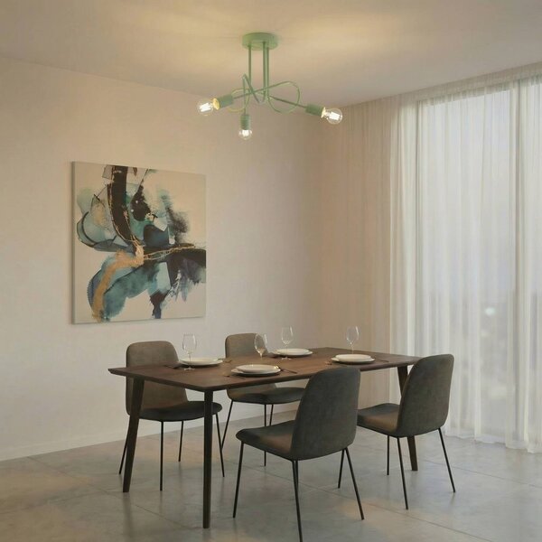 Lampa sufitowa Oxford HELAM, możliwość ściemniania, zielony, salon / jadalnia, metal, nowoczesny