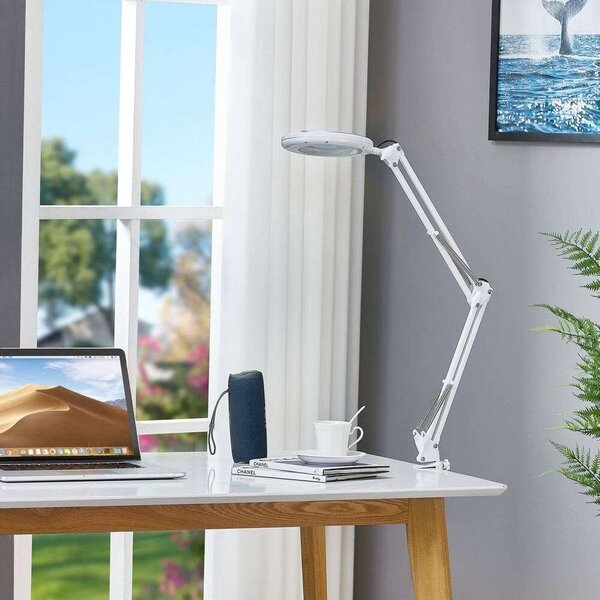 Lindby - Jorlanda LED Lampa Biurkowa z Klipsem White