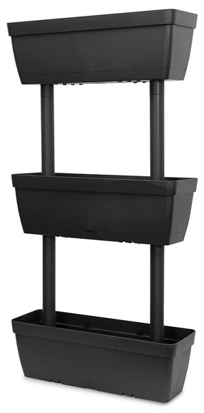 Donice ogrodowe, 6 szt, 100 cm, antracytowe