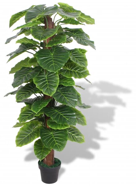 Sztuczna roślina kolokazja z doniczką, 145 cm, kolor zielony