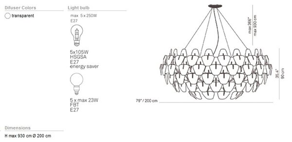 Luceplan - Hope Lampa Wisząca Ø200