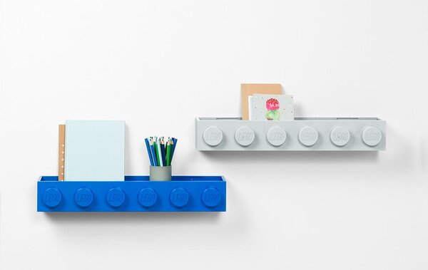 Dziecięca szara półka ścienna LEGO® Sleek