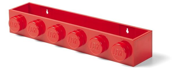 Dziecięca czerwona półka ścienna LEGO® Sleek