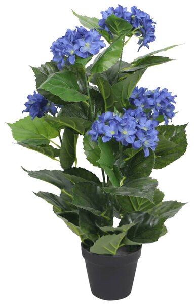 Sztuczna hortensja z doniczką, 60 cm, niebieska