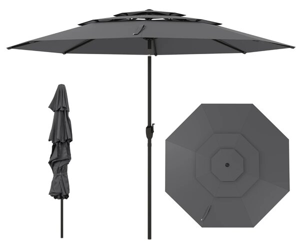 Parasol ogrodowy z systemem wentylacji