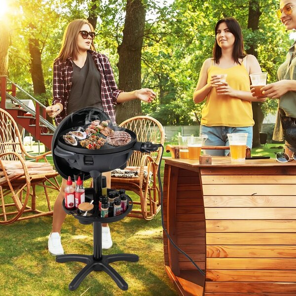 Grill elektryczny 1200 W z regulacją temperatury 2 w 1