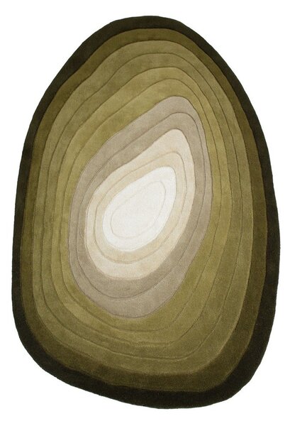 Zielony wełniany dywan tkany ręcznie 160x230 cm Puddle Ombre – Flair Rugs
