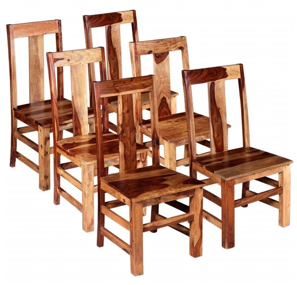 Krzesła do jadalni z drewna sheesham, 6 szt