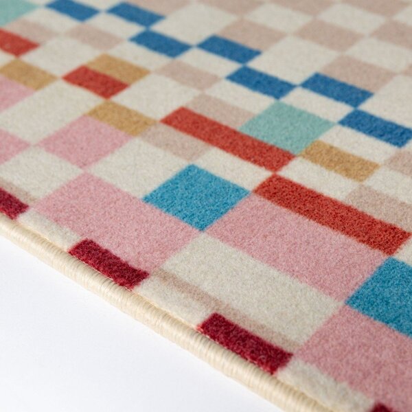 Dywan z mieszanki wełny 180x230 cm Checkered Border – Flair Rugs