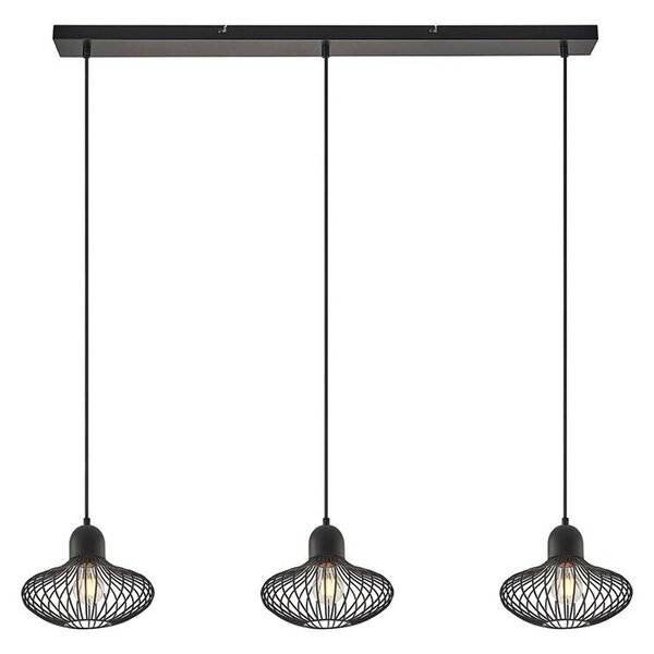 Lindby - Justinos 3 Lampa Wisząca Black