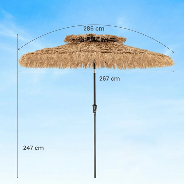 Parasol ogrodowy w stylu hawajskim