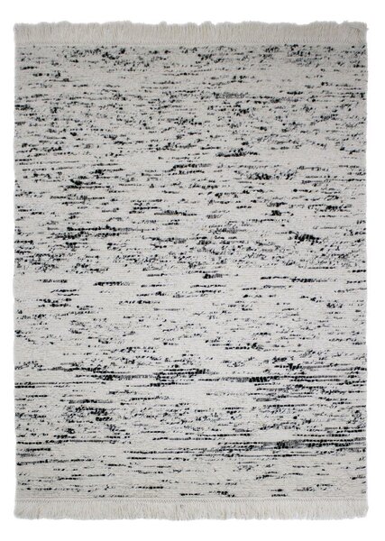 Szaro-kremowy wełniany dywan tkany ręcznie 140x200 cm Ellsa – Flair Rugs