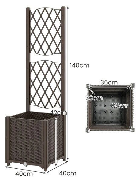 Donica z pergolą 140 cm