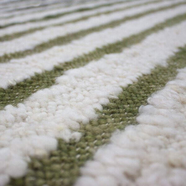 Zielony dywan z mieszanki wełny tkany ręcznie 140x200 cm Boucle Frame – Flair Rugs