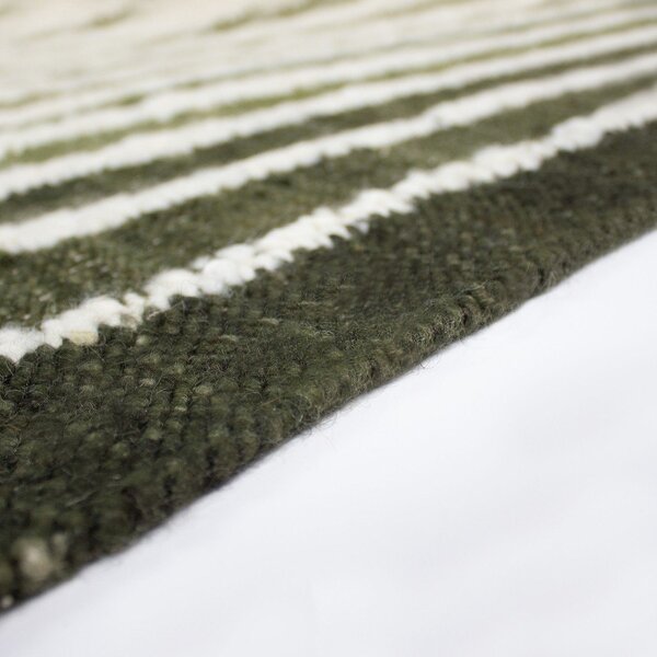 Zielony dywan z mieszanki wełny tkany ręcznie 140x200 cm Boucle Frame – Flair Rugs