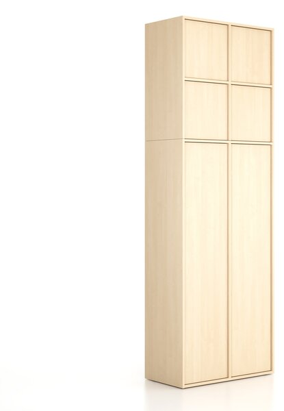 Nadstawka do szaf FRAME, 4x drzwi, 872 x 450 x 854 mm, PUSH-lock, brzoza