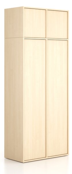 Nadstawka do szaf FRAME, 2x drzwi, 872 x 450 x 427 mm, PUSH-lock, brzoza