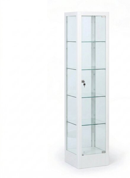 Witryna szklana, 1800 × 400 × 400 mm, biały