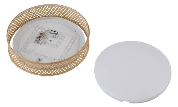 Lampa sufitowa LED Eilif Lindby, jasne drewno, salon / jadalnia, bambus, nowoczesny