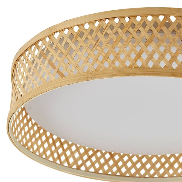Lampa sufitowa LED Eilif Lindby, jasne drewno, salon / jadalnia, bambus, nowoczesny
