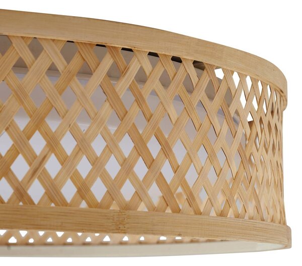 Lampa sufitowa LED Eilif Lindby, jasne drewno, salon / jadalnia, bambus, nowoczesny